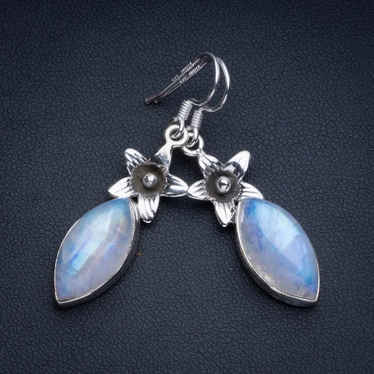 Boucles d'Oreilles Éclatantes ornées de Pierre de Lune "Miroirs" | Bijoux Chakra