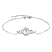 Bracelet en Argent Étincelant avec Pierre de Lune "Malicieuse" | Bijoux Chakra