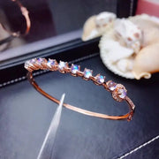 Bracelet Éclat Millénaire en Or Rose avec Pierre de Lune | Bijoux Chakra