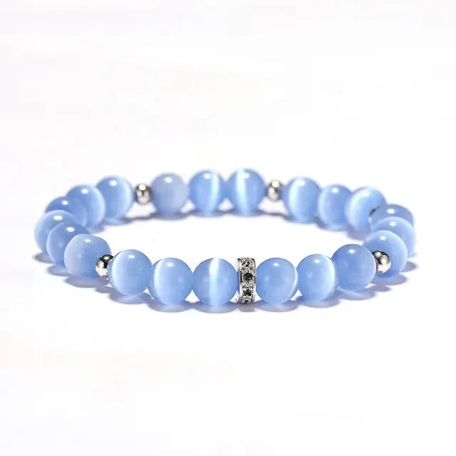 Bracelet en Opaline Pierre de Lune "Celestia" Envoûtant | Bijoux Chakra
