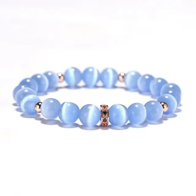 Bracelet en Opaline Pierre de Lune "Celestia" Envoûtant | Bijoux Chakra