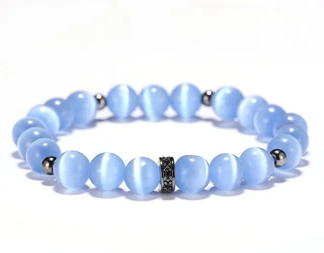 Bracelet en Opaline Pierre de Lune "Celestia" Envoûtant | Bijoux Chakra