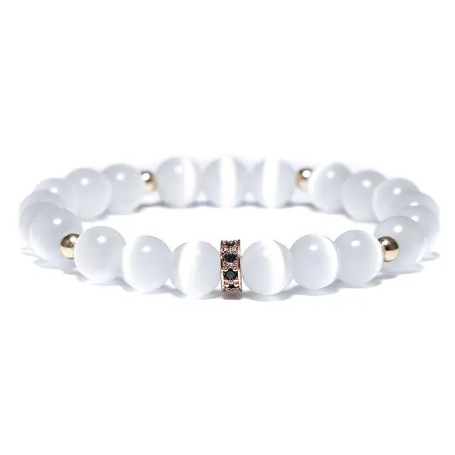 Bracelet « Mani » en Pierres de Lune Sphériques | Bijoux Chakra
